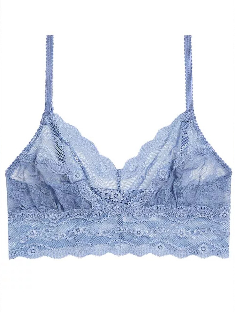 Sheer Lace Bralette in Dusty Blue